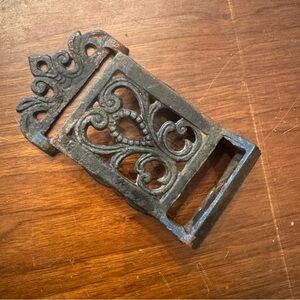 Vintage Wall Mounted Cast Iron Match Holder RUSTY